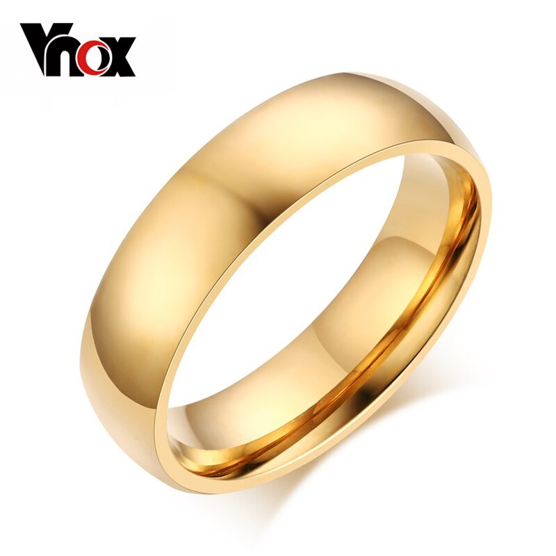 10pcs Smooth Ring Stainless Steel Blue Gold Provide Mix Size: gold color