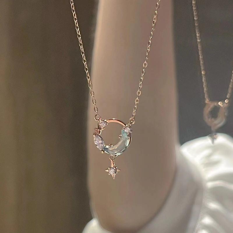 Collier avec pendentif ailes d'ange en cristal rose coréen pour femmes, bijoux minimalistes, chaîne de cou pour filles, flèche de cupidon, 2023: Zinc blanc bleu plaqué