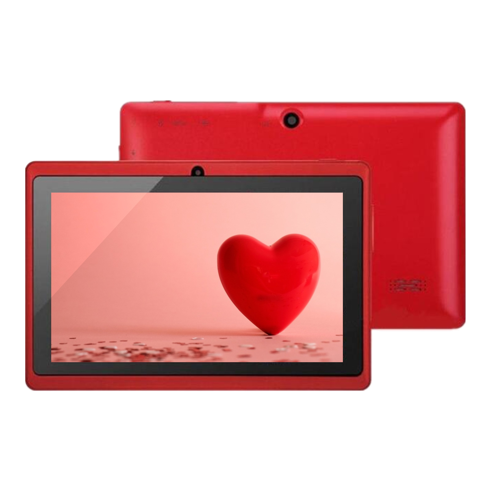 7 Inch Q8 Tablet Android Quad-core Processor 8G WiFi Version Dual Camera Entertainment Machine for Children Students Adults: Red