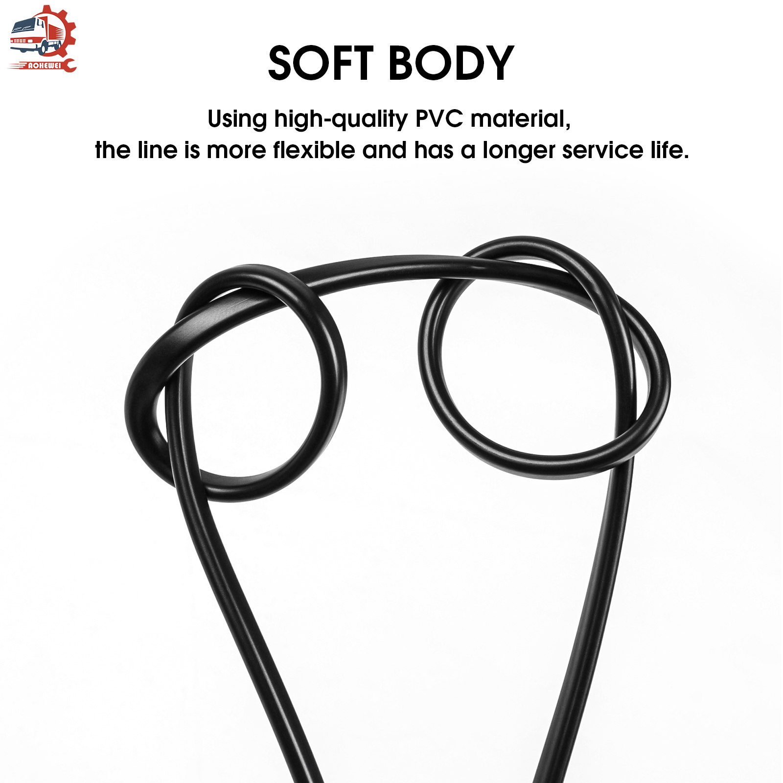 AOHEWEI Kabel Draad Voor Vrachtwagen Trailer 2 Core 2/5/10/20/30/40/50/60 m Zuiver Koper Pvc Zwart Power Draad Auto Accessoires