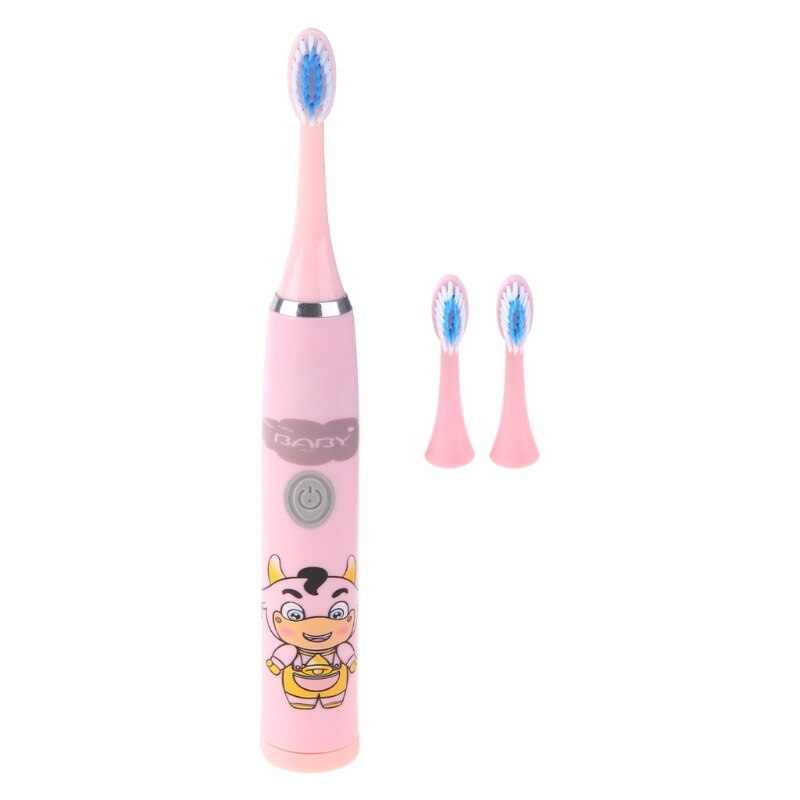 Cute Cattle Children Automatic Toothbrush Ultrasonic Toothbrush Electric Toothbrush for Kids, Waterproof
