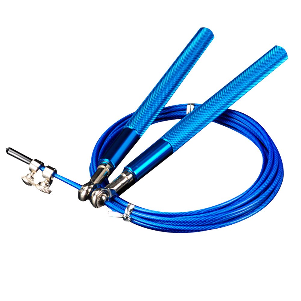Anti-slip Handle Universal Bearing Speed Jump Skipping Rope Workout Fitness Tool: Lake Blue