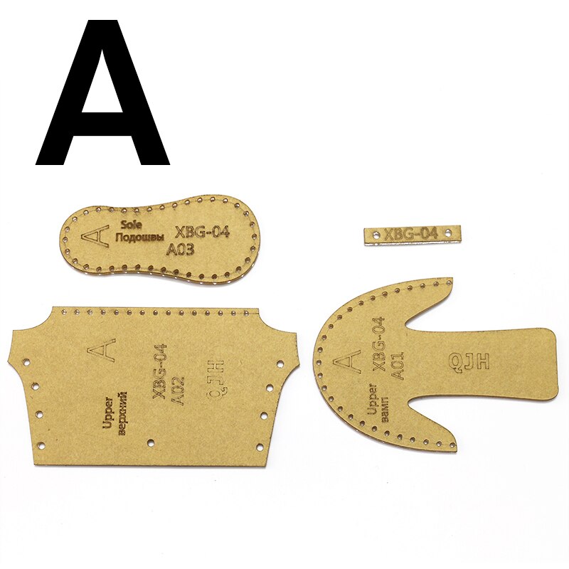 Plantilla de corte de costura para zapatos pequeños, adorno de cuero artesanal, molde de patrón acrílico, decoración de zapatos, colgante, plantilla de papel Kraft