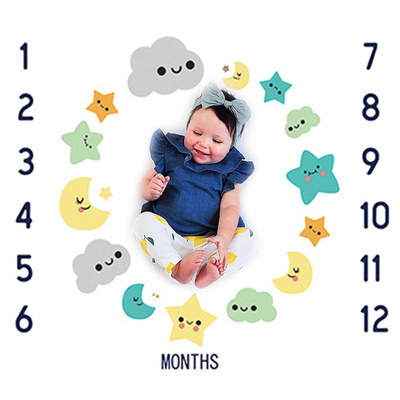 Baby Monat Hintergrund Tuch Kind Foto Meilenstein Decke Fotografie Stütze