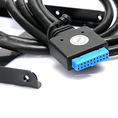 Usb 3.0 frontpaneel hub 2 -poorts uitbreidingssleuf 20- pins naar usb 3.0- beugelkabel voor computer-pc