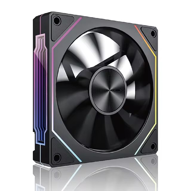 OEM PRISM 5 PRO Computer Chassis Fan 12cm ARGB 4 Pin PWM Quiet Cooling Fan 12V Large Air Volume 45.2CFM/800-1600RPM: GRAY