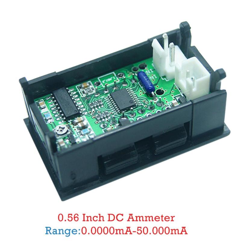 Mini digital amperemeter 0.36 tommer led display høj præcision voltmeter amperemeter panel amp volt spænding strømmåler tester til bil