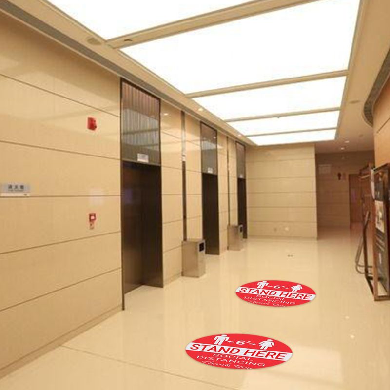 Sociale Afstand Wachten Hier Staan Hier Houden 6ft In Tussen Afstand Marker Floor Decal Voor Sociale Afstand
