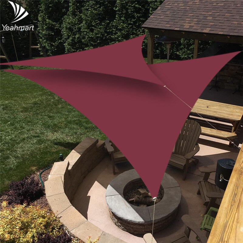 5x5x5M Wine red Sun Shade Sail Canopy for 98%UV Block For Outdoor Facility&amp;Activities Patio Garden Awning Toldos Para Exterior