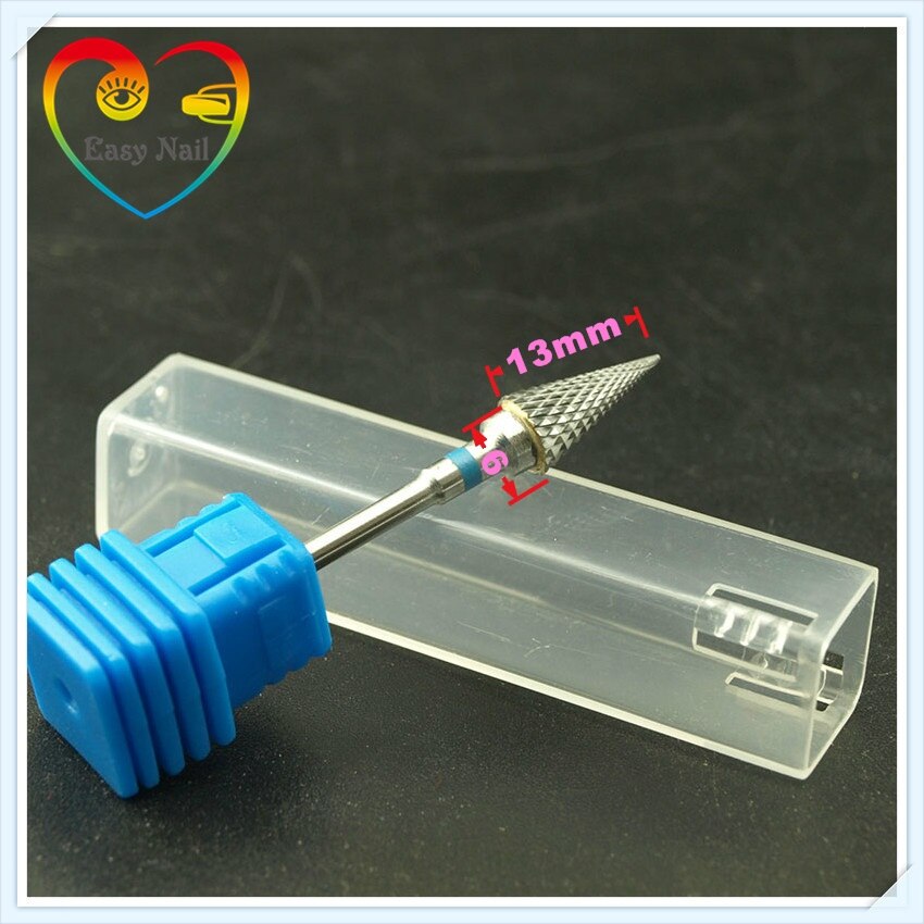 EasyNail, 1pcs Pro. Kegel Carbide Millings Nail Boor Elektrische Manicure Nail Draaien Burr Cuticle Pusher Nagelvijl Gepolijst Te