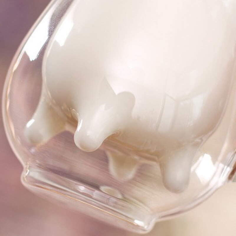 230ML Milk Mug Double Wall Glass Cup with Handle Cow Nipple Shape Teacup Coffee Water Mugs Drinking Bottle