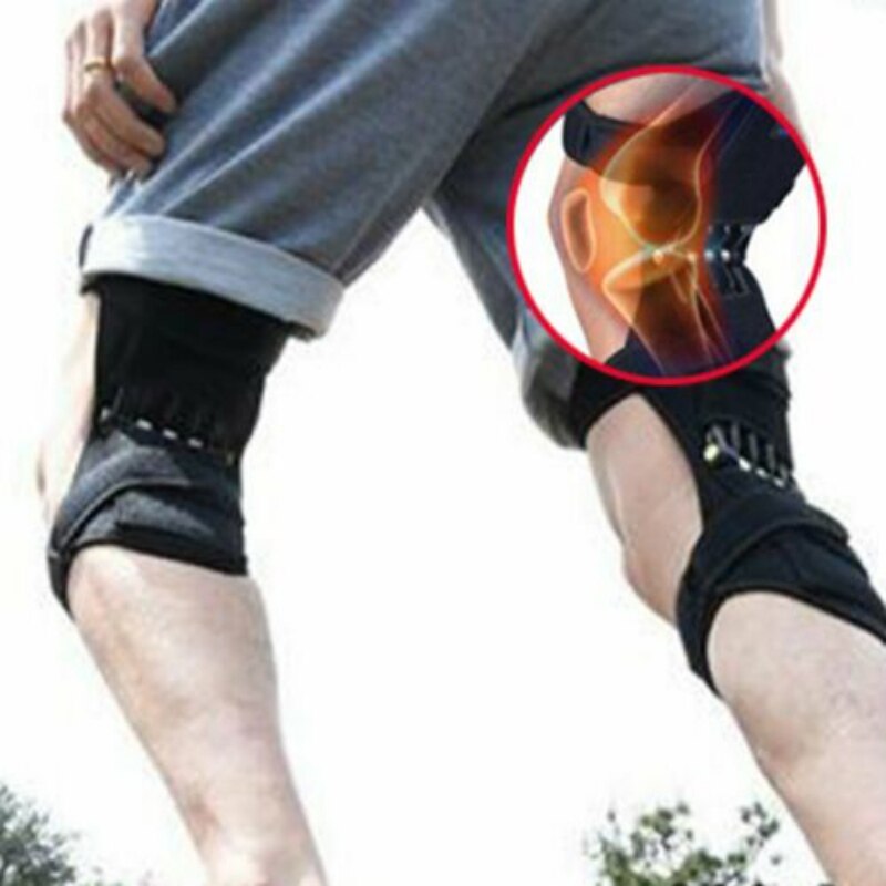 2 Pcs Kniegewricht Booster Ondersteuning Gewrichten Knie Pads Ademend Antislip Elektrische Lift Ondersteuning Krachtige Rebound Veerkracht knie