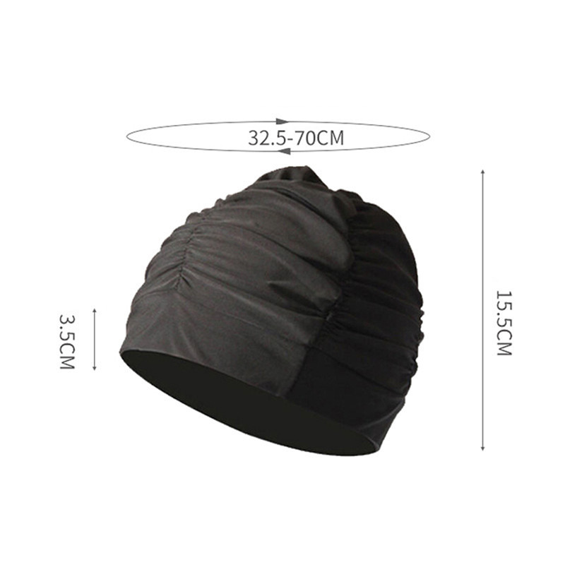 Badehut Frauen unisex Mädchen lange Haare bat kappe bat kappe strecken drapieren freie Größe Schwimmbad Sport elastischen Nylon Turban
