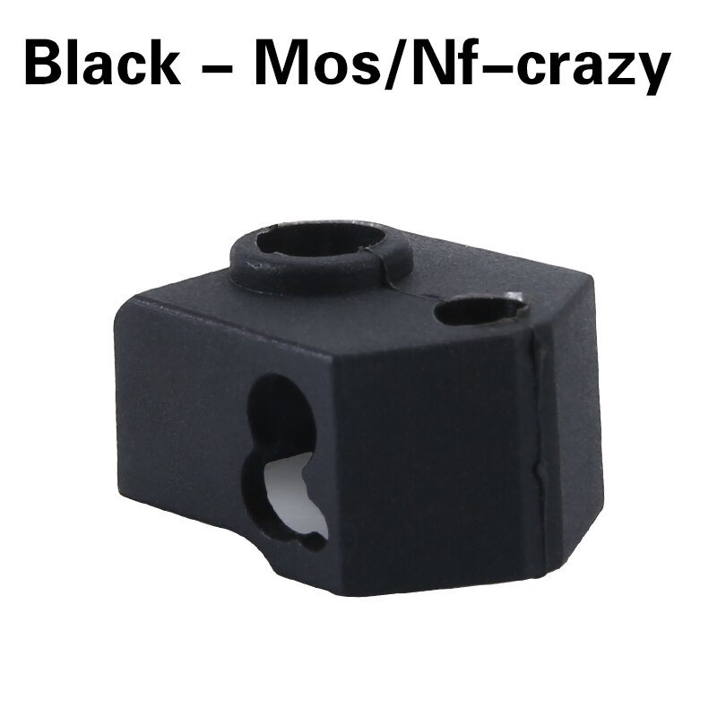 Für V6/MK7 MK8 MK9/MK10/Volnaco Silikon Socken Heizung Block Hotend Protector Isolierung Abdeckung Für 3D drucker Heißer Ende Wärme Block: Black-MosNfcrazy