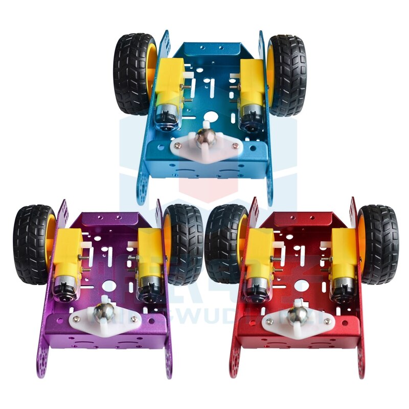 Aluminum alloy car Robot car Intelligent car chassis Alloy chassis 2-wheel car DIY A30