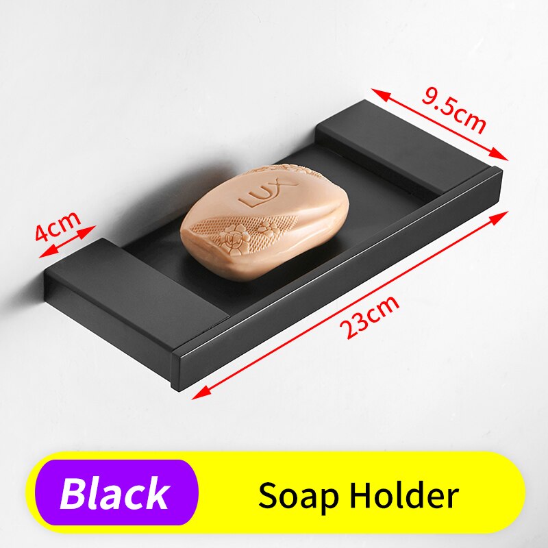 Handdoek Houder Zwart Badkamer Rvs Handdoekenrek Opknoping Holder Handdoek Bar Toiletrolhouder Zeephouder Jas Haak Rack: 1220-ZD