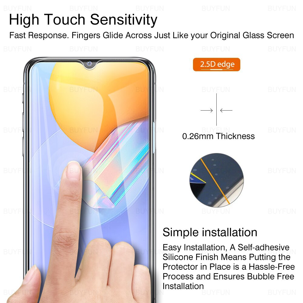 Vivo y31 fallen gehärtetes gläser für vivo y31 y 31 31y V2036 6.58 "kamera objektiv schutz Film Anti-kratzen Anzeige-schutzfolien glas