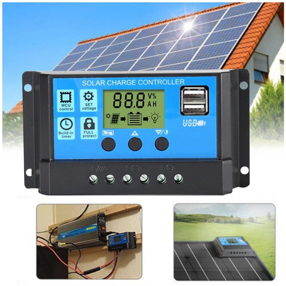 10/20/30A Solar Charger Controller Solar Cell Panel Regulator Charge And Discharge Controller Charger For Home Pv System