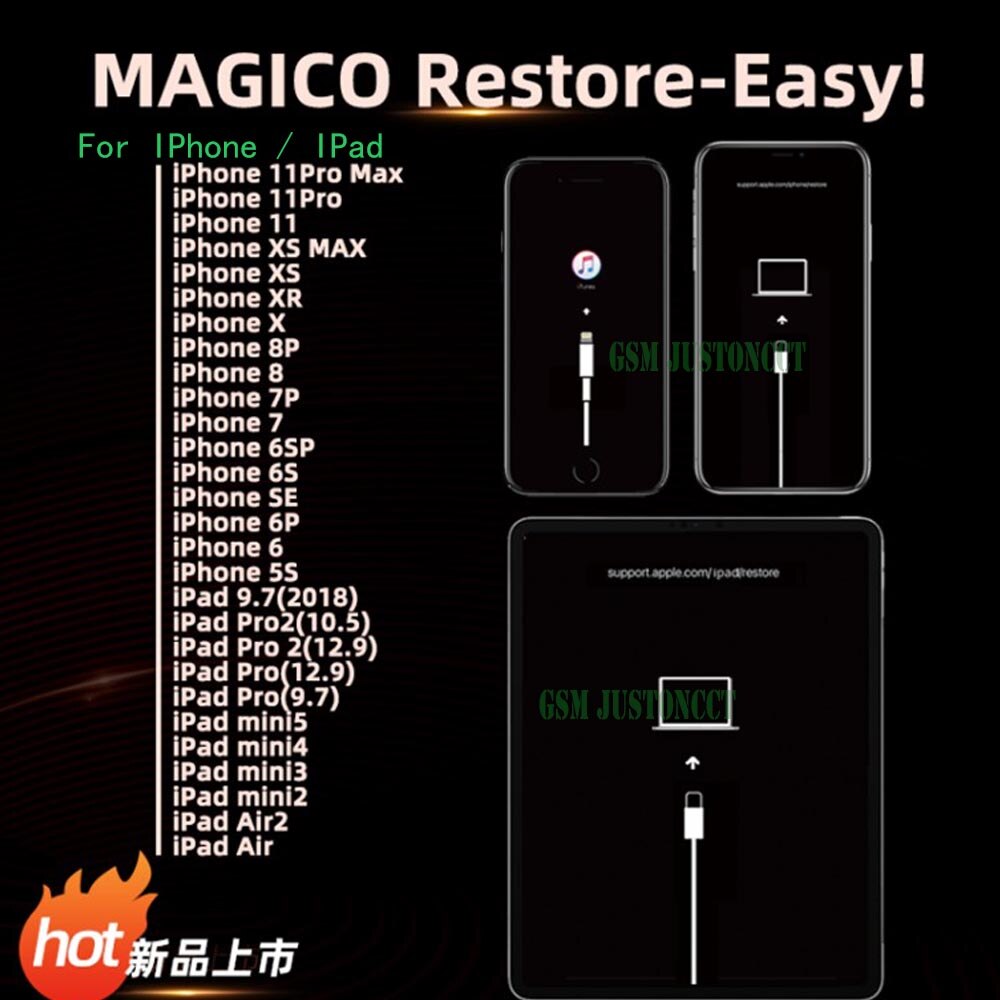 2022 Magico Herstellen Kabel Voor Iphone Ipad Automatische Update, automatische Update Dfu Mode Online Check Serienummer