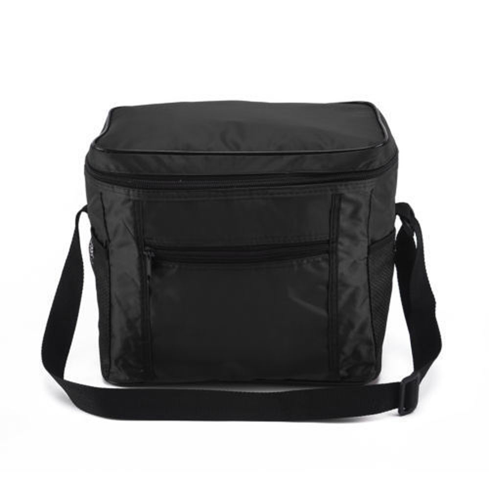 Large Portable Cool Bag Insulated Thermal Cooler for Food Drink Lunch Picnic picnic basket picnic refrigerator bag: Black