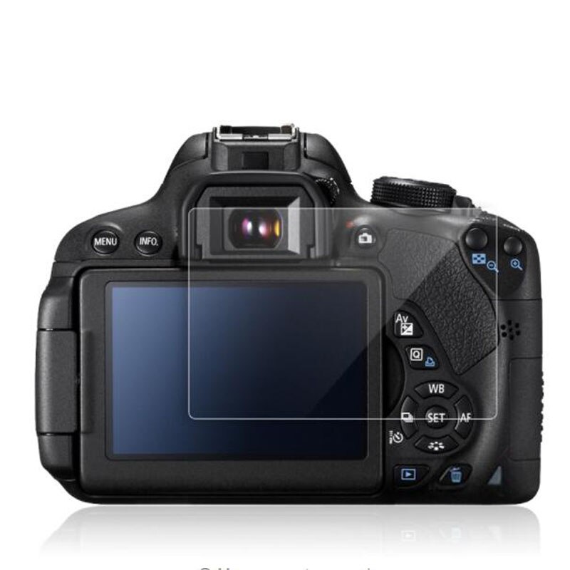 Herdet glassbeskytter for canon eos 650d 70d 700d 750d 760d 77d 9000d 80d 800d kiss  x9i x8i x7i beskyttelsesfilm for kameraskjerm