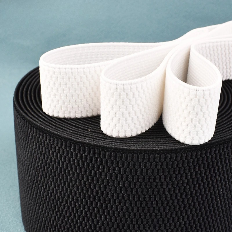 2/5M 25-100mm Schwarze Weiße Elastische Bänder Kleidung Bauch Näh-Gummiband Bekleidung Korsett Gürtel Dehnbares Band DIY-Material
