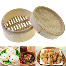 2 pièces/ensemble chinois Dim Sum panier cuiseur à pâtes ensemble avec couvercle bambou vapeur