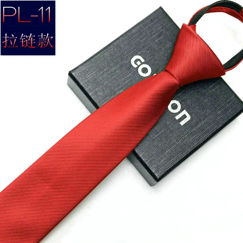 48*6 Cm Mannen Stropdas Bedrijf Formele Kleding Dragen Streep Effen Kleuren Rits Stropdas Voor Mannen slim Skinny Tie: PL-11