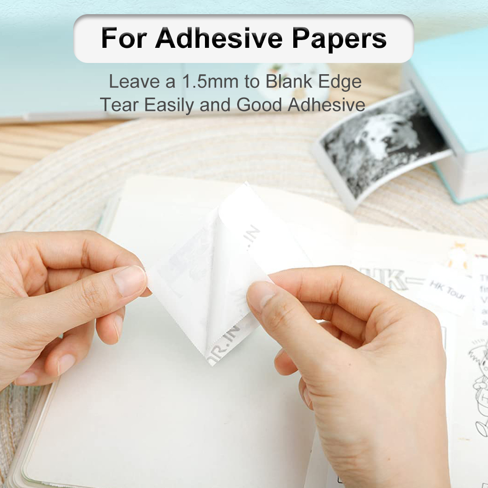 M02 Zelfklevende Thermisch Papier Bpa Gratis Afdrukken Thermische Foto Sticker Rolling Papier Voor Phomemo M02/M02S/m02Pro Mini Printer