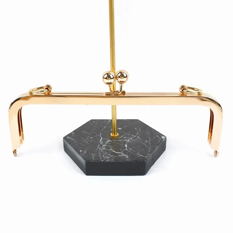 1/2/5Pcs Deepeel 20/25cm Metal Bag Handles Square Smooth Purse Frame Kiss Clasp DIY Sewing Brackets Screw Wallet Accessories: S / Rose Gold