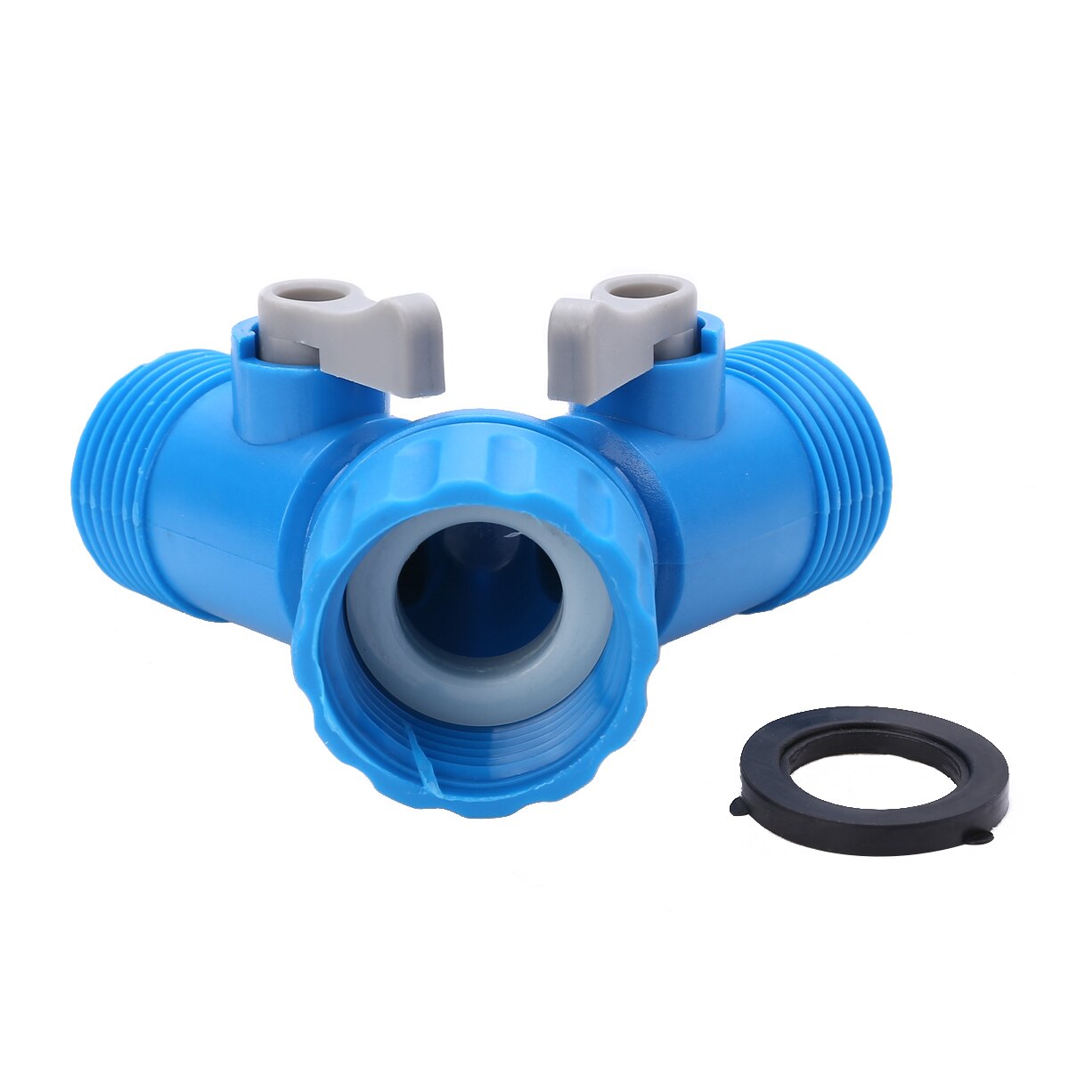 Y-type 3- weg slangadapters met kliksysteem voor dubbele afsluitkleppen, kraanaansluiting voor tuinirrigatiegereedschap