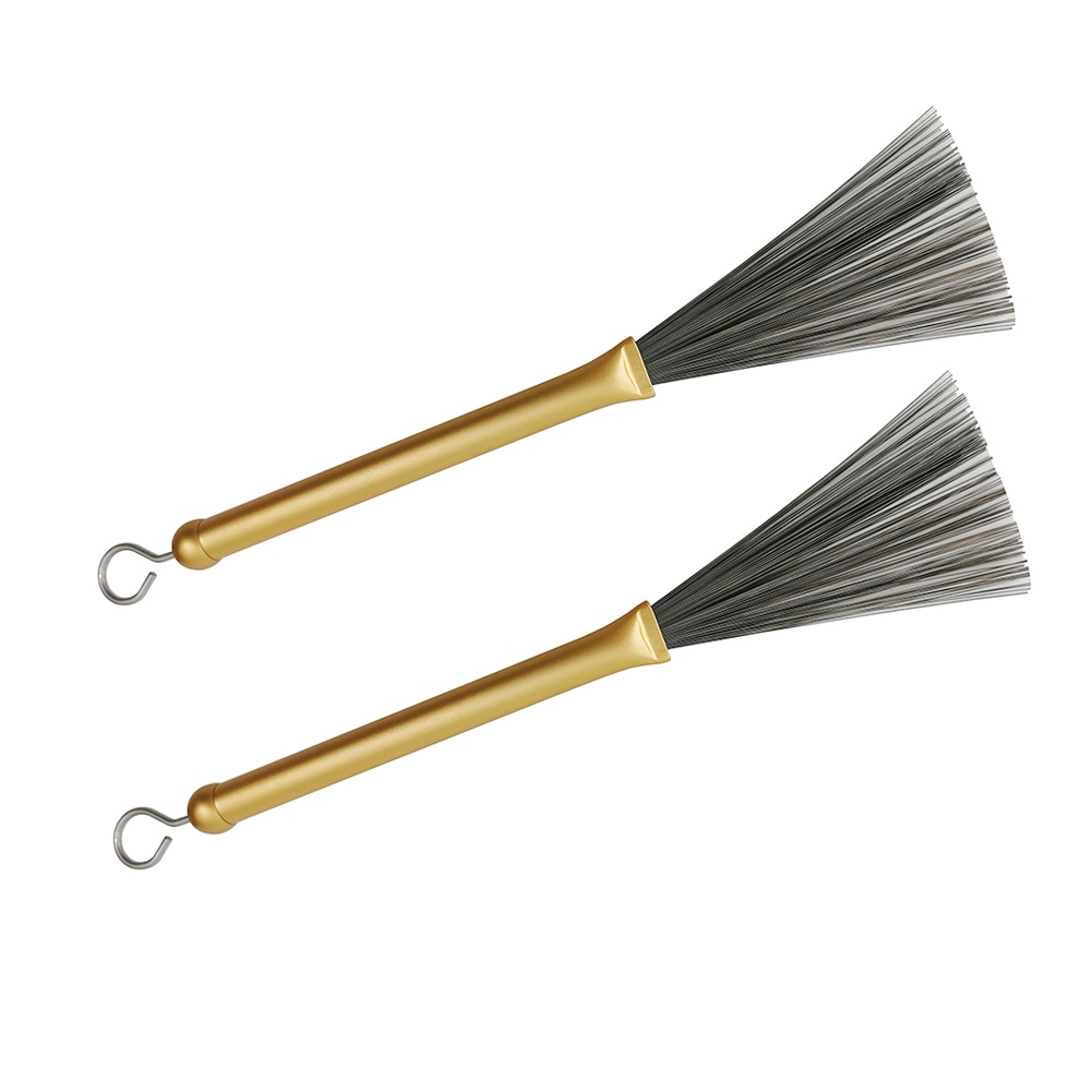 2Pcs Metal Wire Drum Brushes Cleaning Tool Portable Jazz Musical Retractable Sticks Musical Accessories Snare/Jazz Drum Brushes