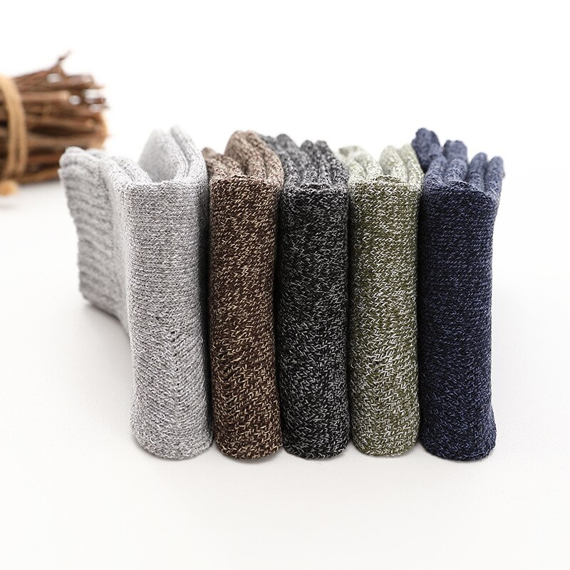 S010 Brand 5pcs/ pack navy blue grey brown Casual Breathable winter warm Male Socks men's Cotton Socks