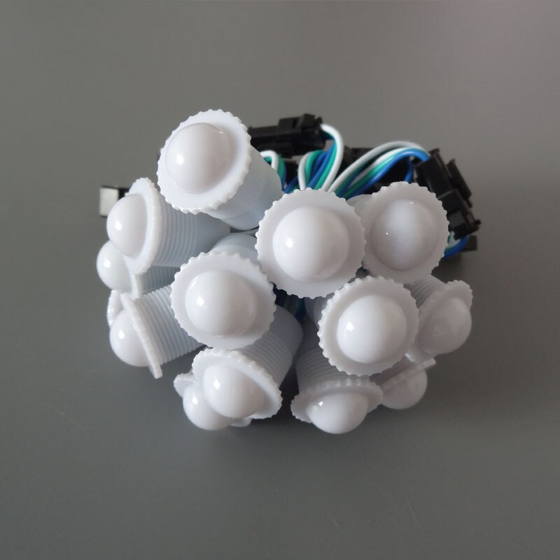 Adresseerbare 16mm diameter; DC5V; UCS1903/WS2811 RGB volledige kleur led smart module; 0.24 W (een 5050 SMD LED) IP68 milky cover