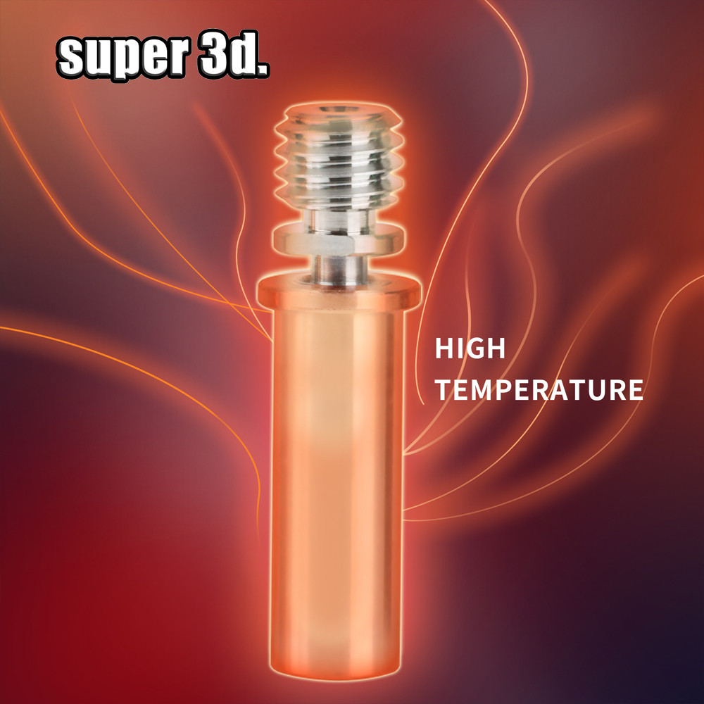 Garganta bimetálica CR6 SE, rotura de calor, alta temperatura, aleación de titanio y cobre rojo, Garganta V6 para Anycubic VYPER Mega S Mega Pro, 1/2 Uds.