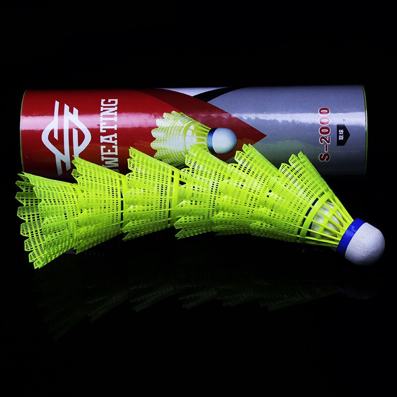 6 Teile/paket Kunststoff Federbälle Badminton Volant Nylon pendeln Badminton Vögelchen Accessoire Badminton Bälle Shuttercock Federball