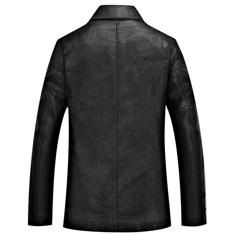 Plus size 4xl skinnjacka herr vinter affärs mjuka skinnjackor herr fritidsjackor man tjocka parkas casaco masculino