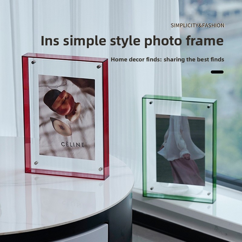 Akrylowa rama na zdjęcia akrylowa rama na zdjęcia talerz na stół dekoracja ścienna ze zdjęciami szalik jedwabny diy drukowanie rama ekspozycyjna wystrój domu