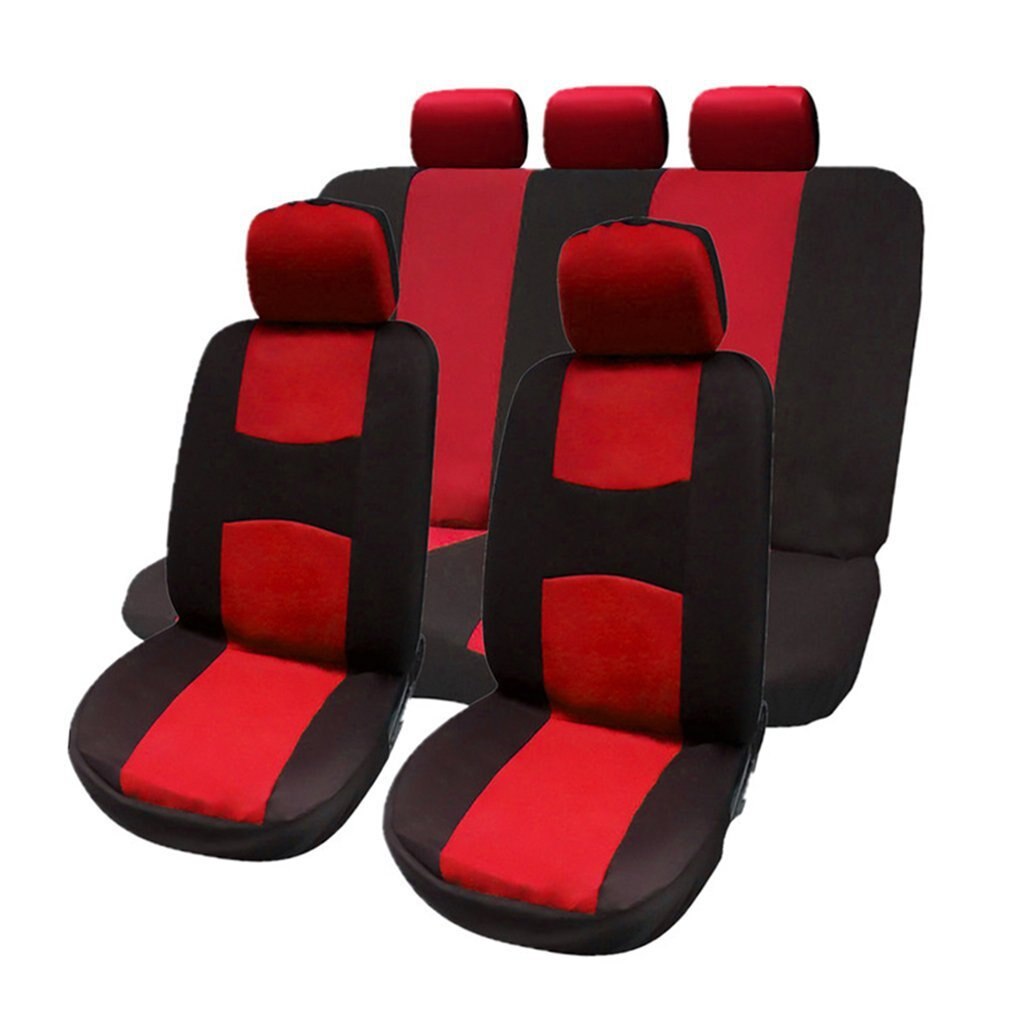 4 Kleuren Stijl Voor Achter Universele Auto Stoelhoezen Luxe Leuke Auto Stoelhoezen Voertuigen Accessoires: red