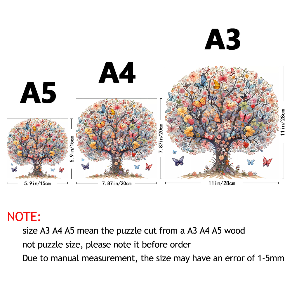 Albero della vita - Puzzle in legno, forma irregolare, estremamente difficile da assemblare giocattolo, regalo per la decorazione della casa, giocattolo interessante per adulti,