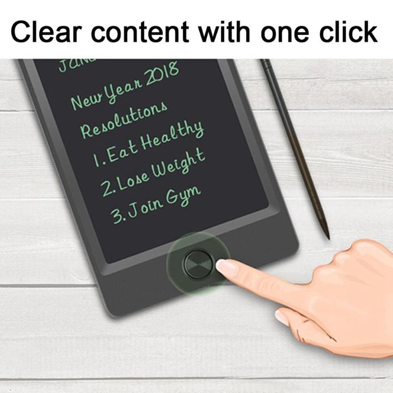 2 Pcs Electronic Notepad Graphic Lcd Tablet Light Digital Drawing Handwriting Board White 5 Inch & 10.1 Inch