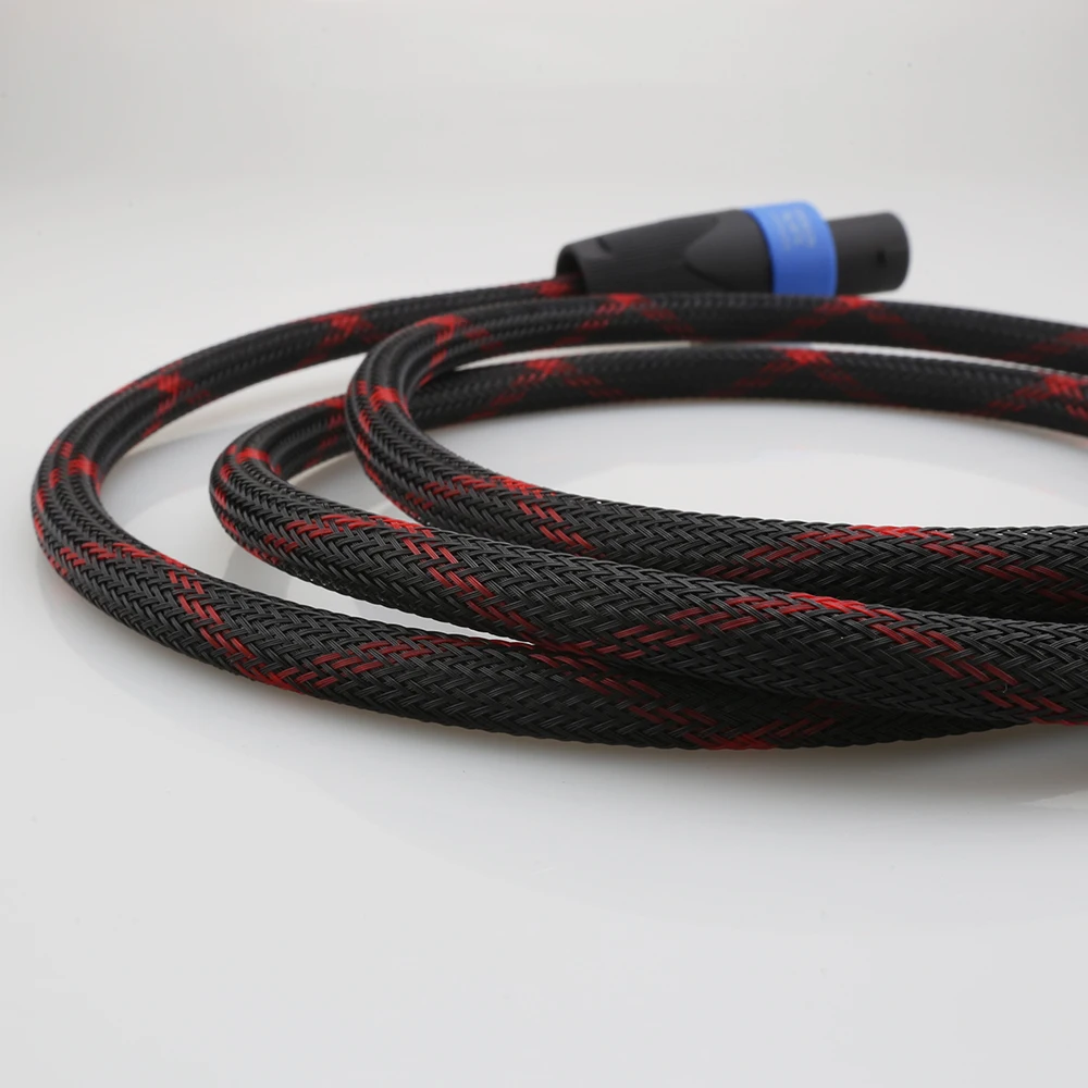 Audiocrast HiFi Sub Speaker Cable Speakon to dual Banana plug Subwoofer Audio Cable