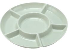 1PC 28.5CM Fruit Plastic Plates For Food Family Dessert Dish Snack Dish Party Home Maintenance Tray Plate Petisco OK 0810: Green