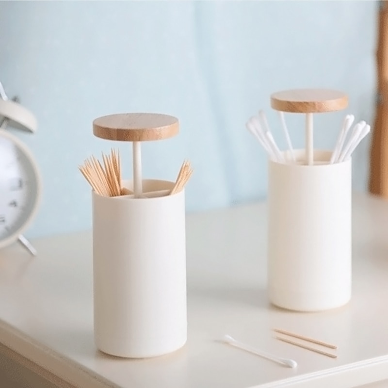 Automatisk pop-up bomullspinner tannpirker dispenser etui hjem hotell dekorasjon