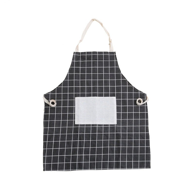 Verstelbare katoenen linnen keukenschort van hoge kwaliteit voor dames, dames, heren, voor koken, bakken en restaurants.: 3