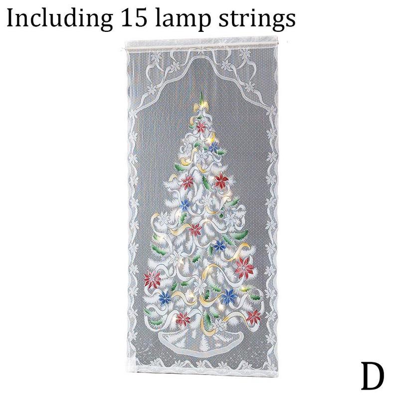 Rideaux de noël Santa Clause impression renne imprimé rideau pour chambre salon enfants maison hôtel rideau décoratif: D