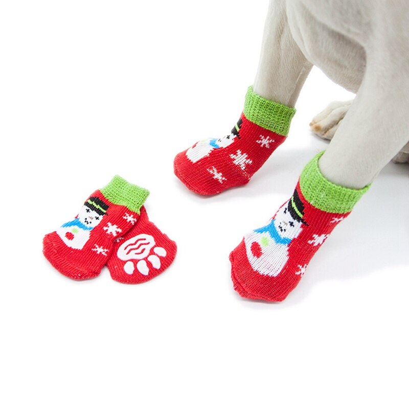 2020Pet Leuke Antislip Gebreide Katoenen Sokken Voor Kleine En Middelgrote Honden Puppy Warm Walk Sokken Met Liefde hart