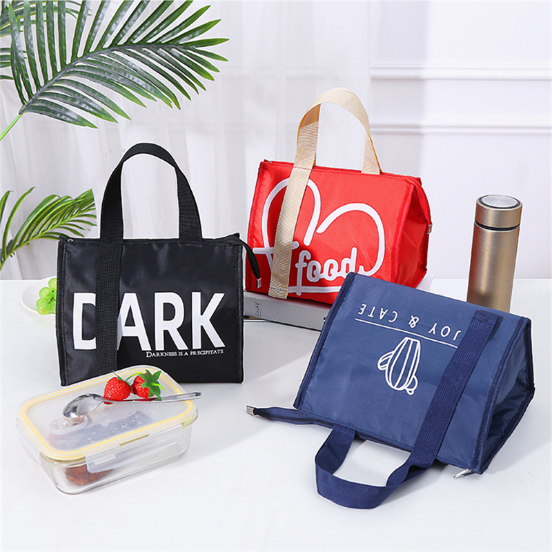 Cute Portable Women's Thermal Lunch Bags for Office Picnic Insulation Food Storage Container Bento Boxes Cooler Bag Pouch