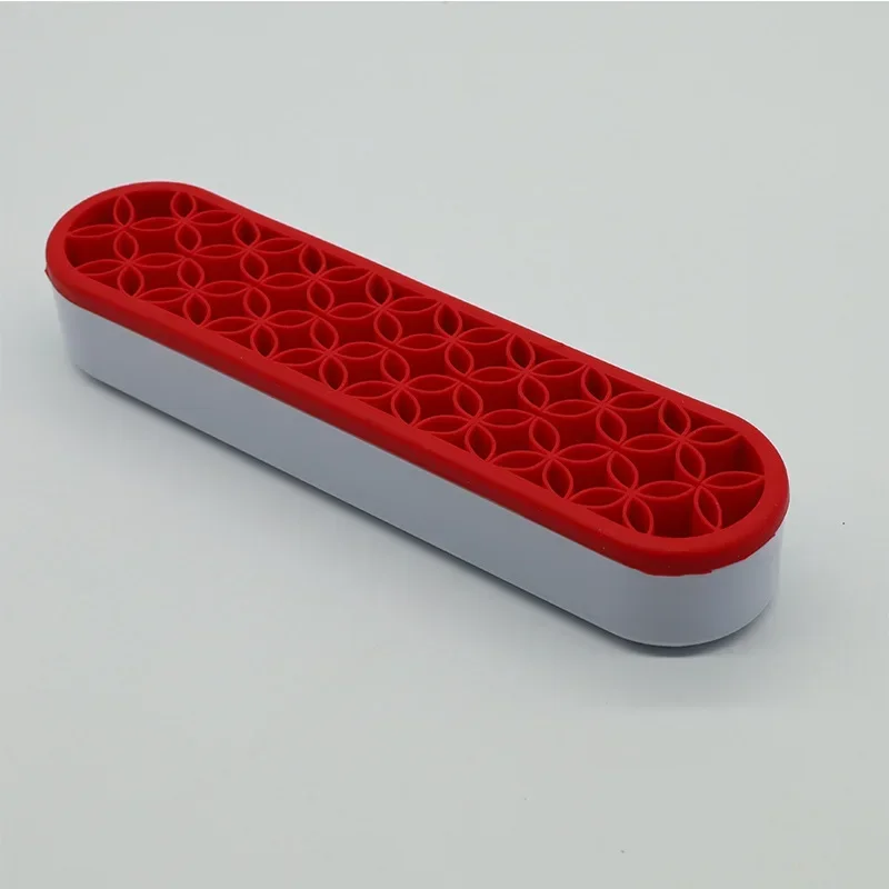 Étagère porte-brosse de maquillage porte-stylo à ongles présentoir support mallette de rangement de brosse organisateur en Silicone étagère de séchage pour pinceau de maquillage: Rouge