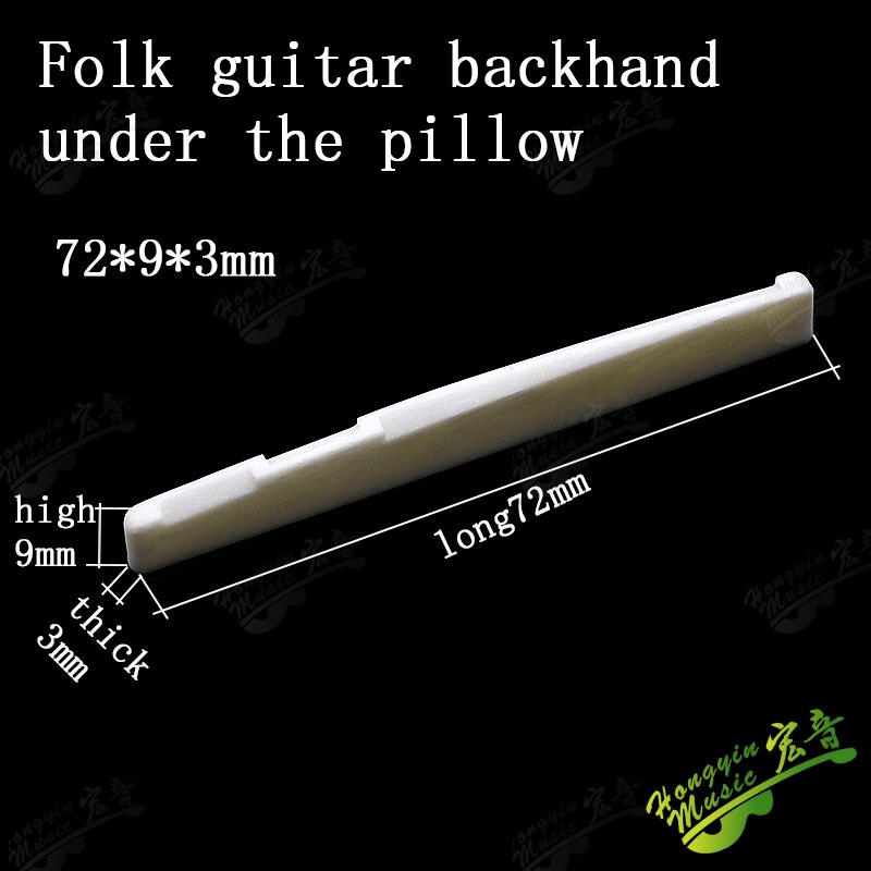 1 SET Ox bone 6 String Guitar Bridge Saddles Part For Folk Acoustic Guitar single saddle 72mm 74mm 76mm 80 100mm 43mm nut blank: backhand72x 3 x 9MM